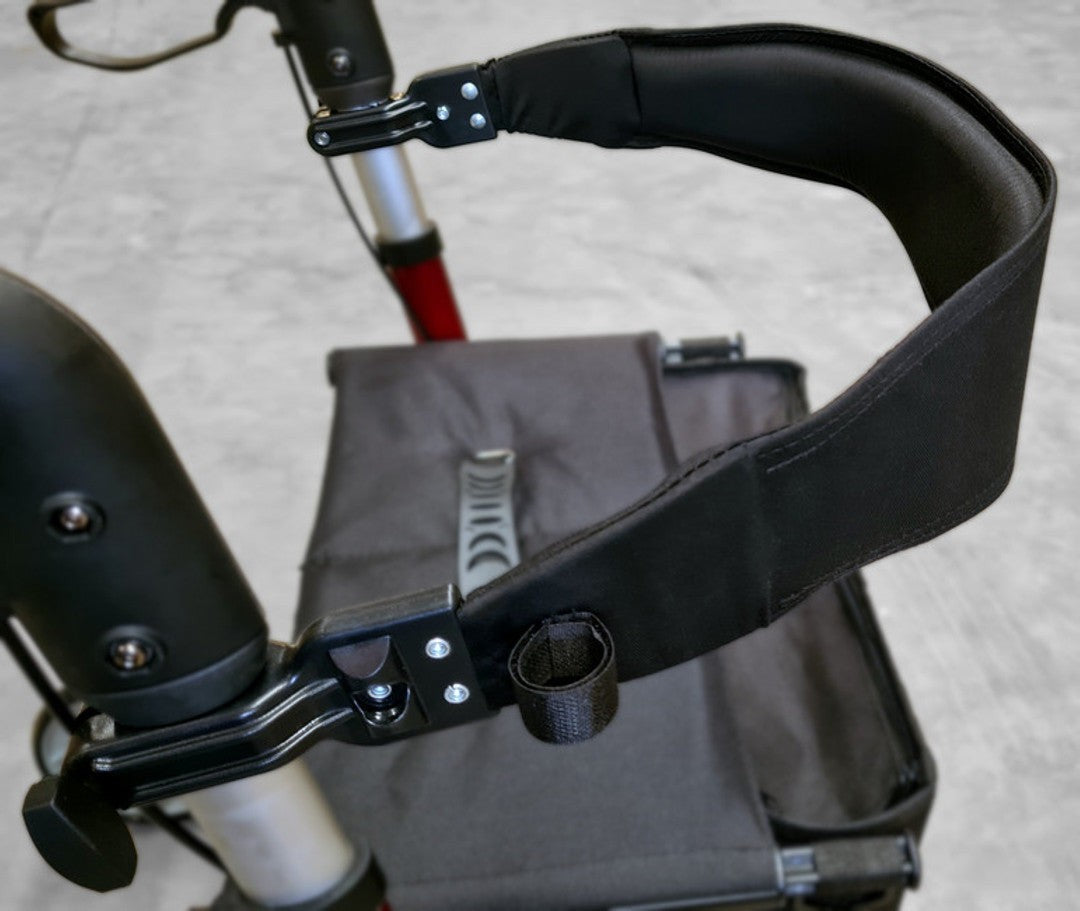 10-inch X Fold Rollator with Padded Seat, features view