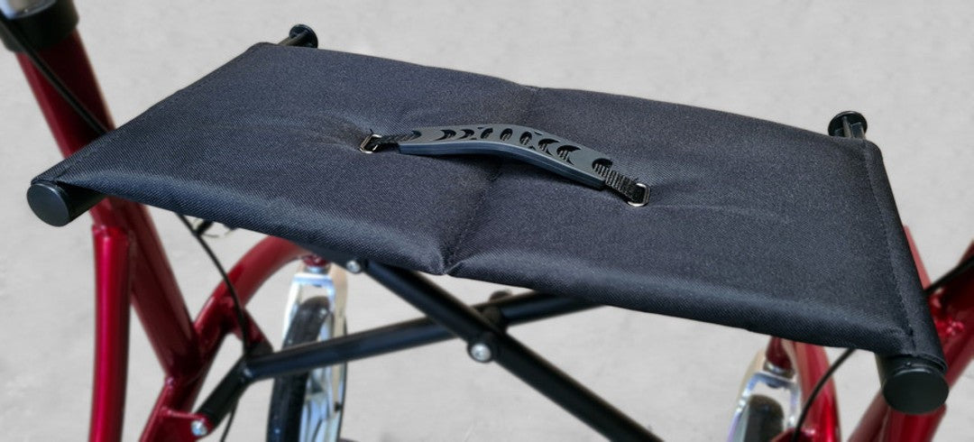 10-inch X Fold Rollator with Padded Seat, close-up detail
