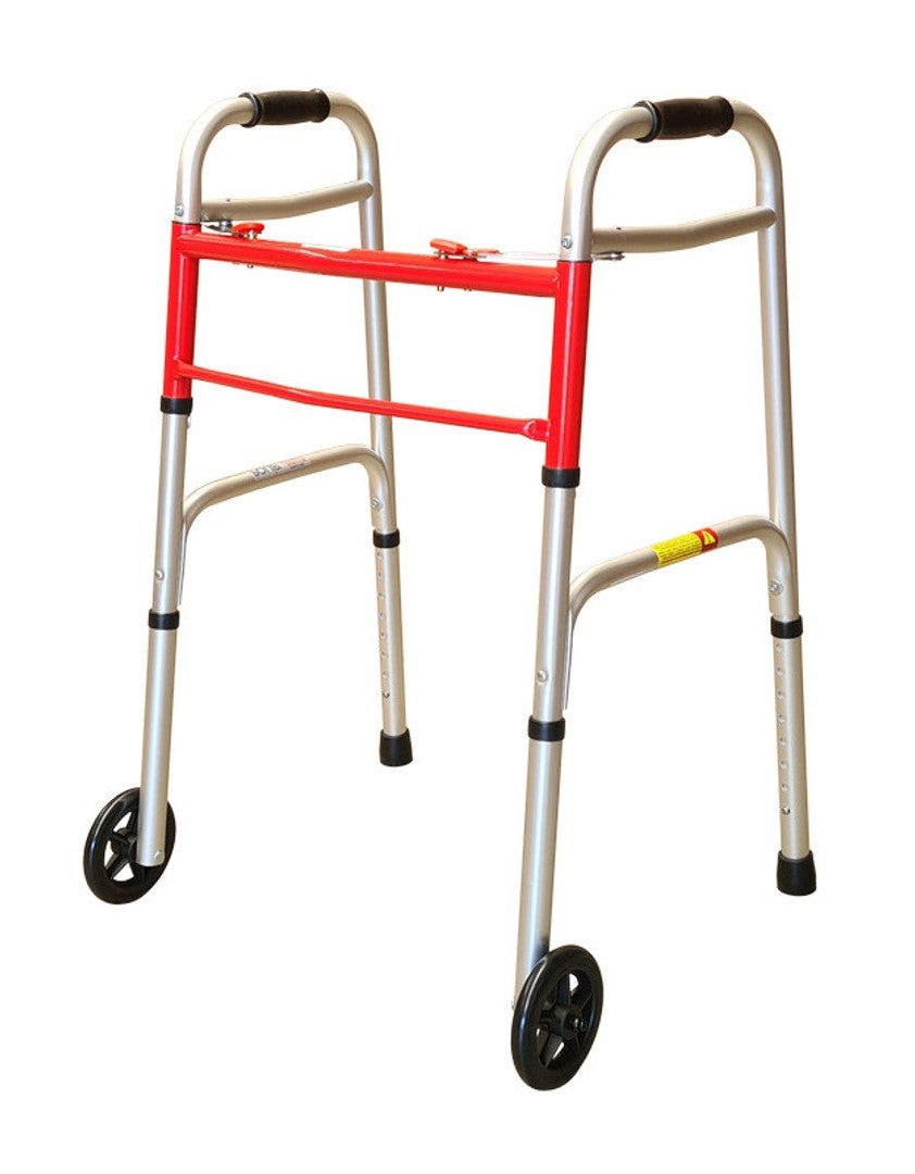 2 Button Folding Walking Frame with 5” Castors