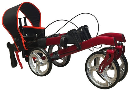 Compact 10” Front X fold Rollator, features view