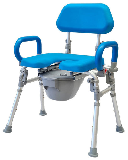 Deluxe Foldable Commode Shower Chair