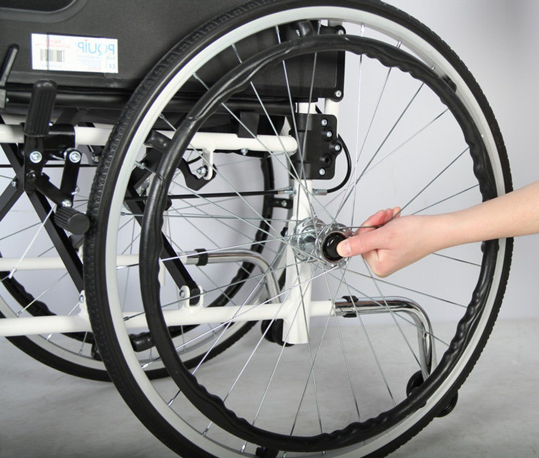 Deluxe Lightweight Aluminium Wheelchair, close-up detail