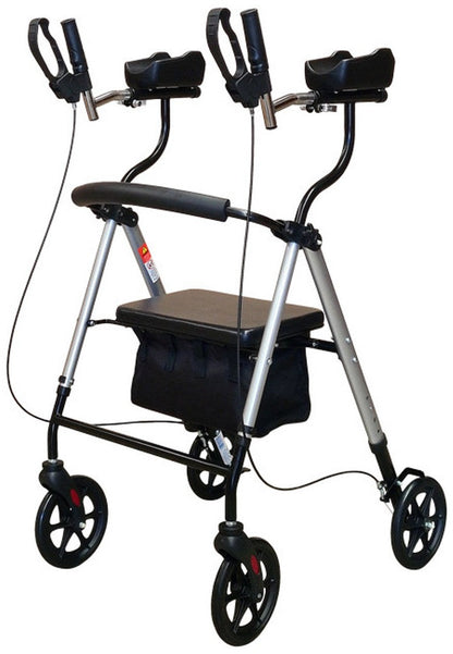 Dual Height Adjustable Gutter Arm Rollator Small