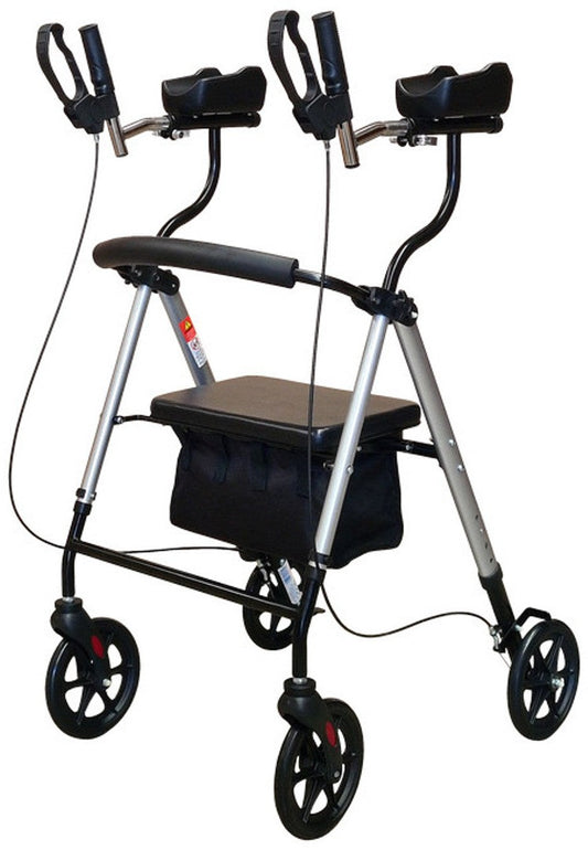 Dual Height Adjustable Gutter Arm Rollator Small