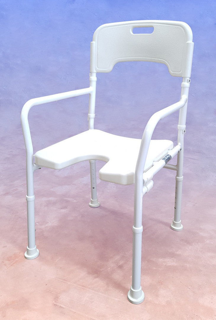 Foldable Aluminium Shower Chair, close-up detail